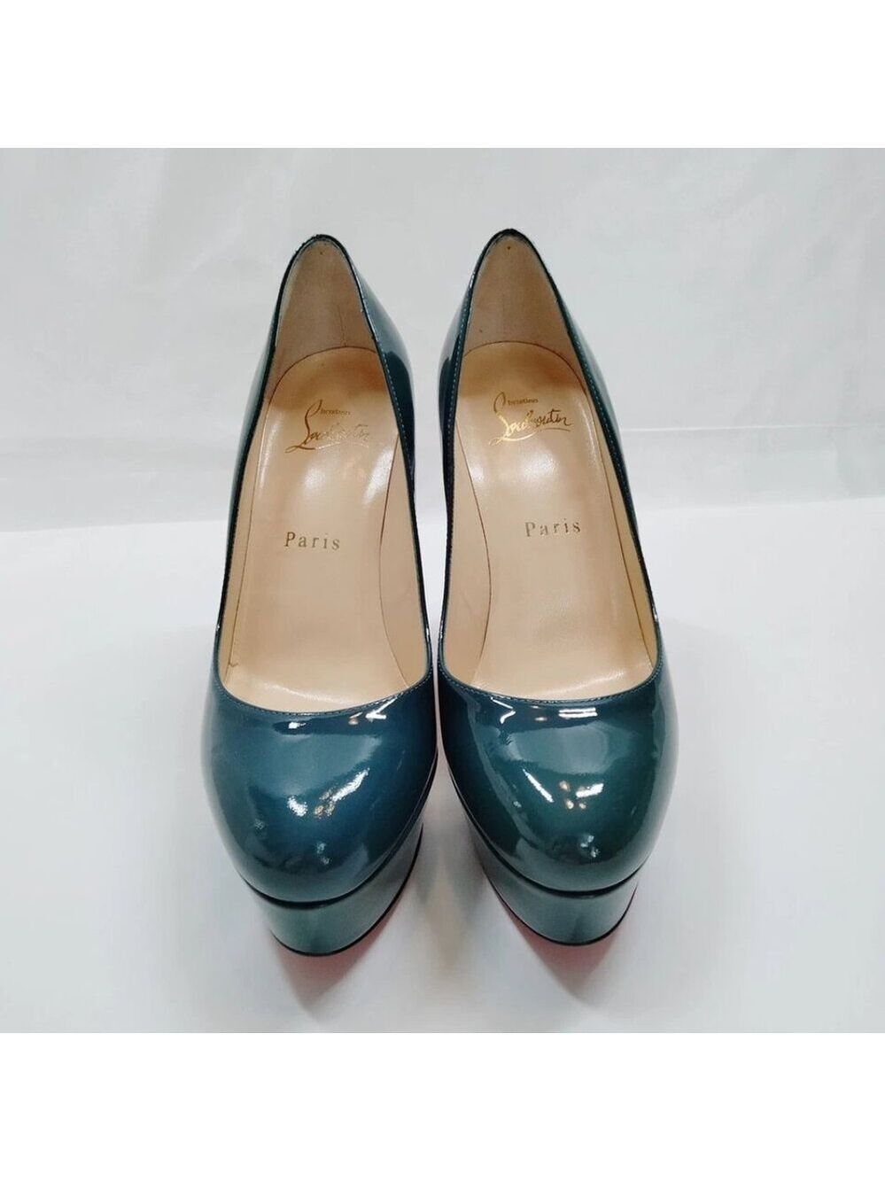 Christian Louboutin Pumps Women Greens PU leather 285-071425